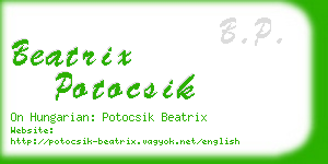 beatrix potocsik business card